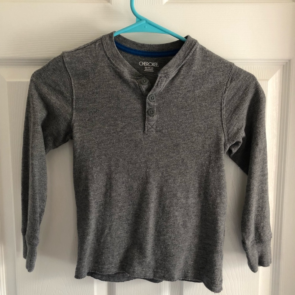 Boys long sleeved henley top